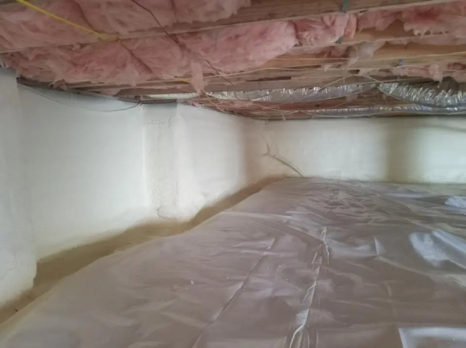Crawl space encapsulation with closed-cell spray foam for Attic Insulation in Walkertown